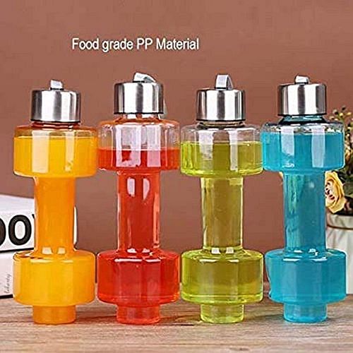 ( Pack Of 1 ) Multicolour Dumbell Water Bottle Sippers for Travel, Gym, Camping, Hiking (Assorted Color) (Dumbbell Water Bottle) - Multicolor