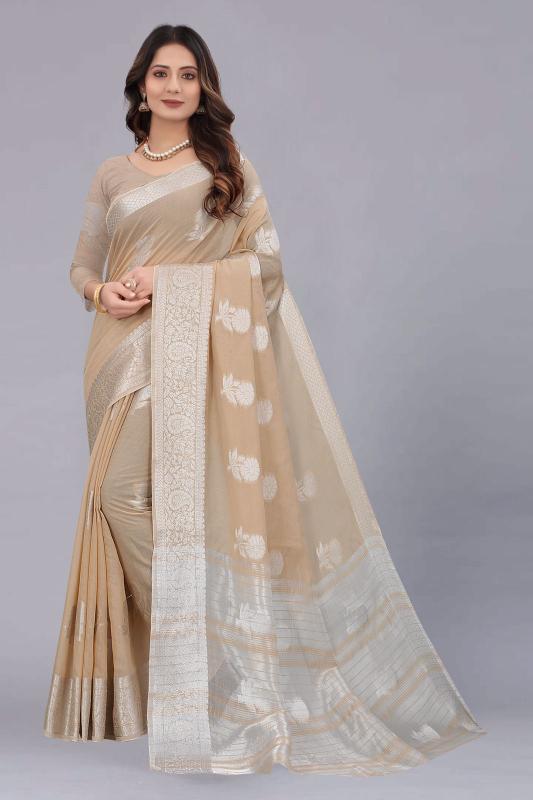 Trupti's Beautiful Linen Silk Saree - Free size